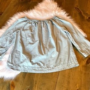 Gap Off The Shoulder Blue Top